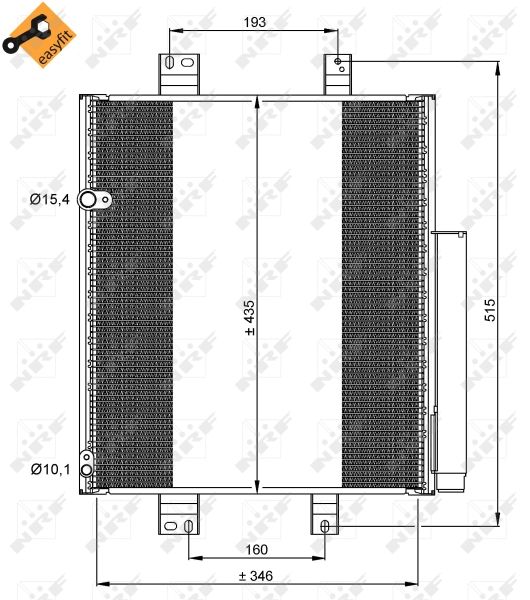 NRF 35853 Condenser, air conditioning