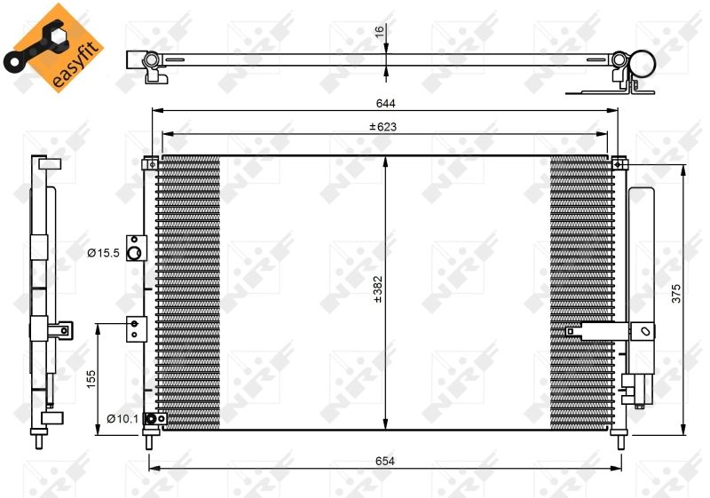 NRF 35865 Condenser, air conditioning