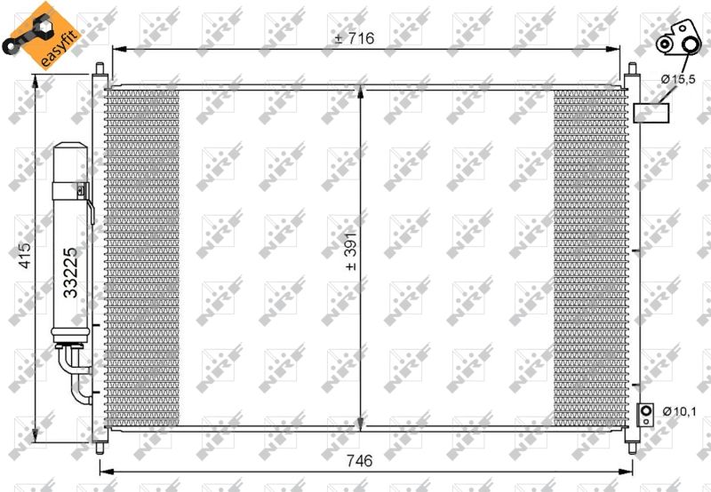 NRF 35866 Condenser, air conditioning