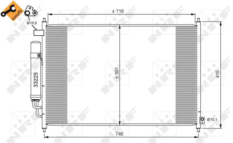 NRF 35867 Condenser, air conditioning