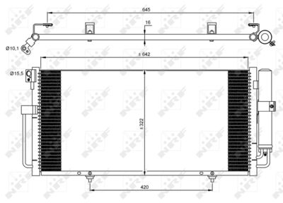 Condenser, air conditioning NRF 35875