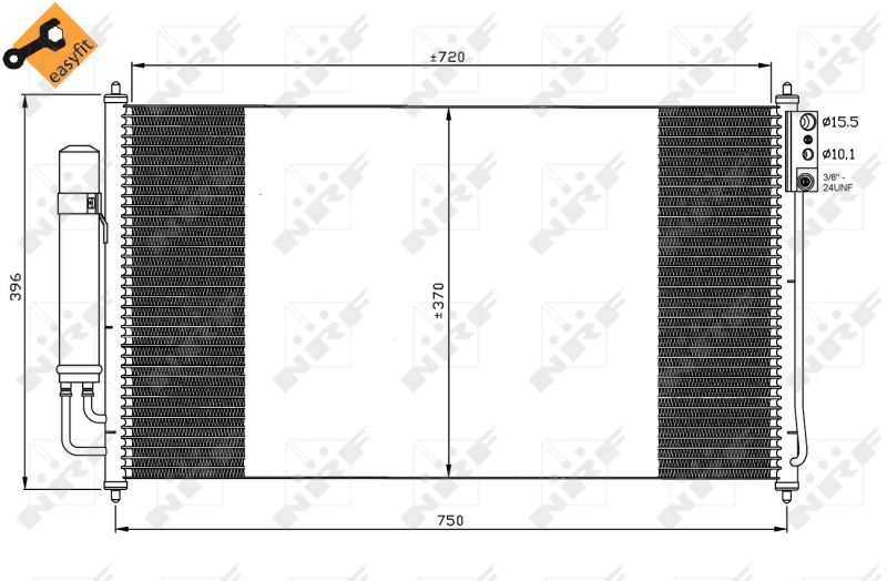 NRF 35878 Condenser, air conditioning