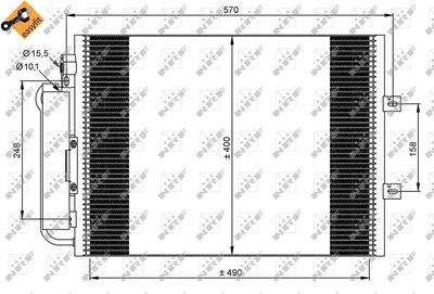 Condenser, air conditioning NRF 35879