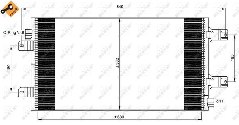 NRF 35880 Condenser, air conditioning