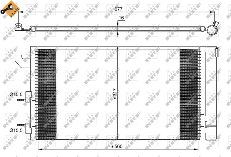 NRF 35883 Condenser, air conditioning