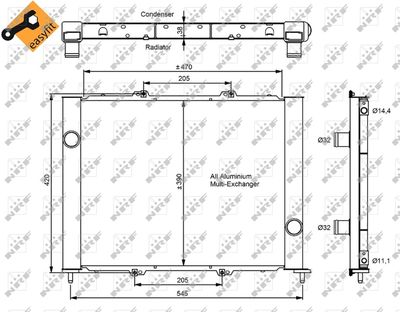 Condenser, air conditioning NRF 35887