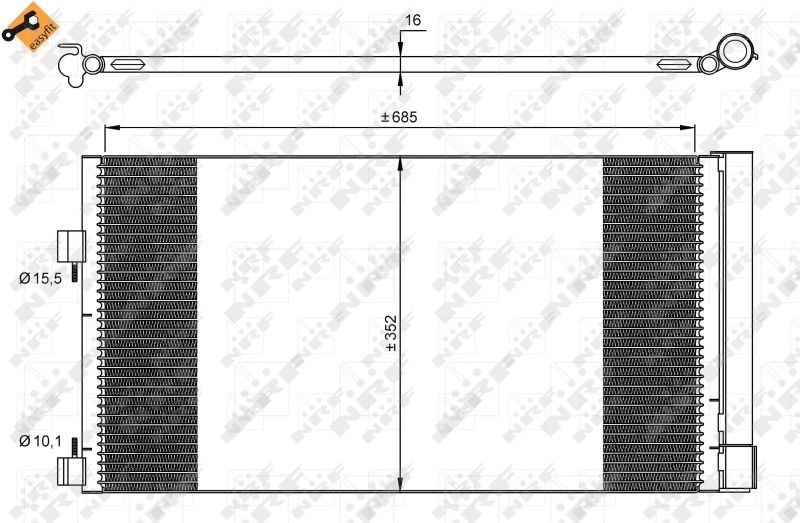 NRF 35890 Condenser, air conditioning