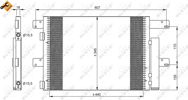 NRF 35896 Condenser, air conditioning