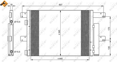 Condenser, air conditioning NRF 35896