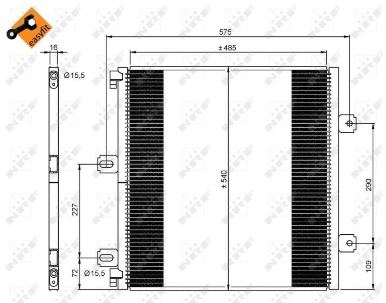 NRF 35901 Condenser, air conditioning