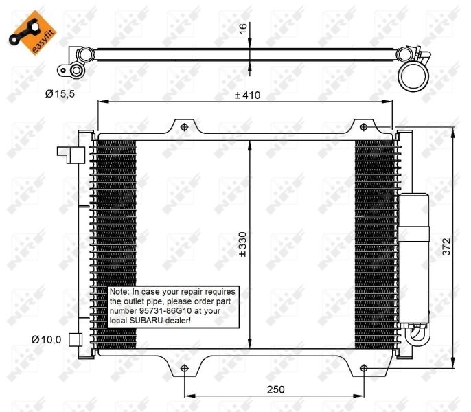 NRF 35907 Condenser, air conditioning