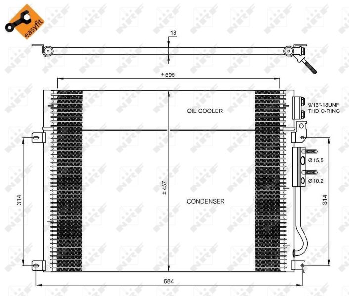 NRF 35920 Condenser, air conditioning