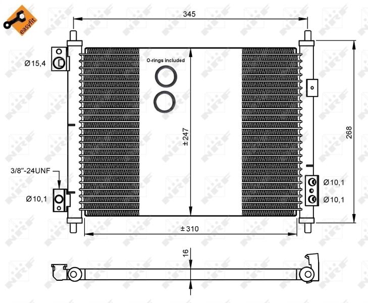 NRF 35926 Condenser, air conditioning