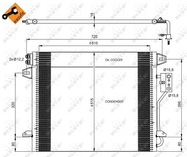NRF 35928 Condenser, air conditioning