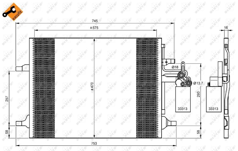 NRF 35930 Condenser, air conditioning