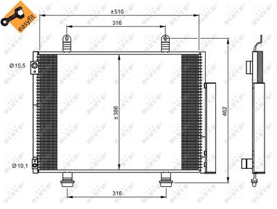 Condenser, air conditioning NRF 35944