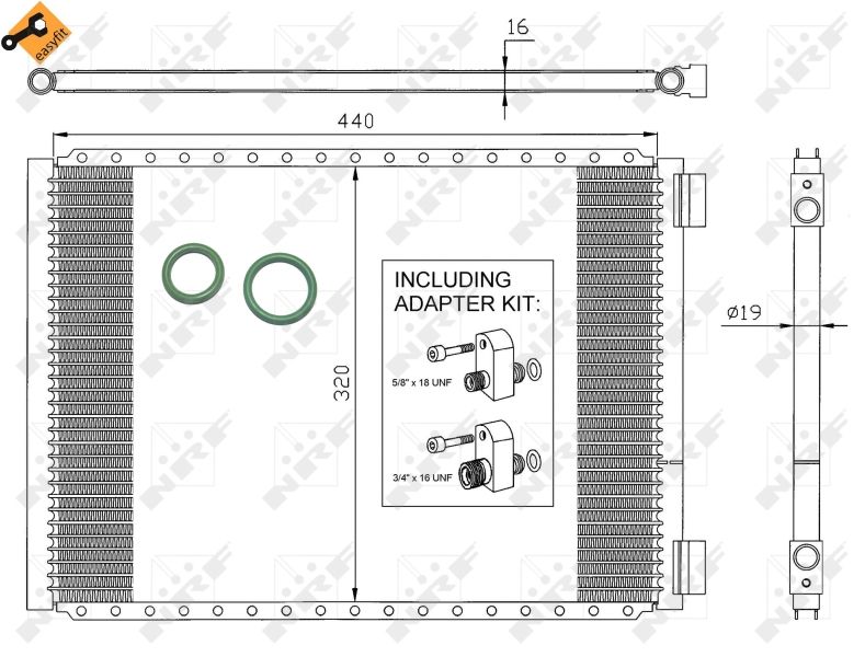 NRF 35952 Condenser, air conditioning