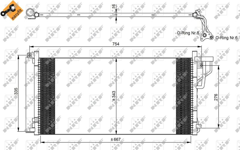 NRF 35962 Condenser, air conditioning