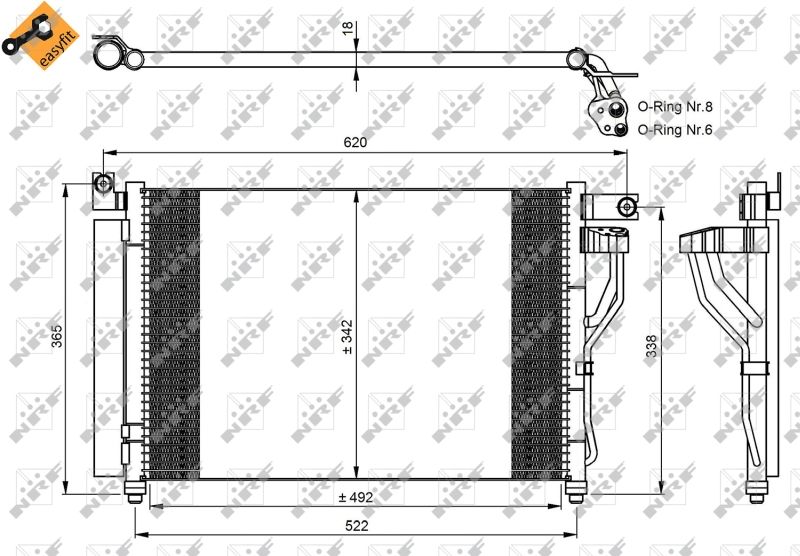 NRF 35964 Condenser, air conditioning
