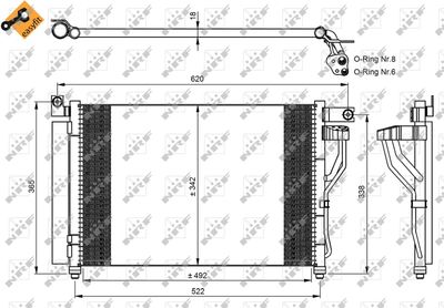 Condenser, air conditioning NRF 35964