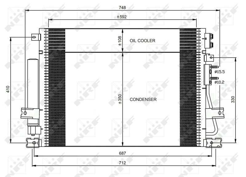 NRF 35966 Condenser, air conditioning