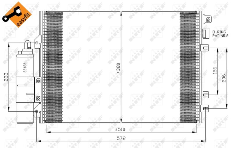NRF 35967 Condenser, air conditioning