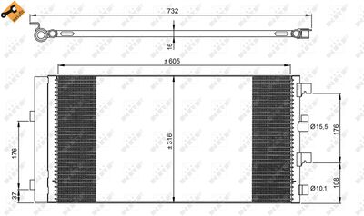Condenser, air conditioning NRF 35969