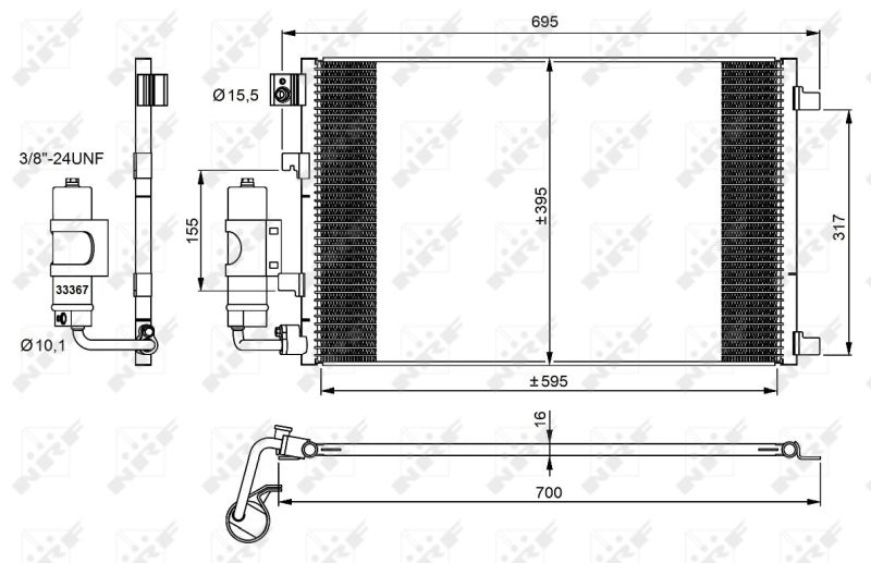 NRF 35973 Condenser, air conditioning