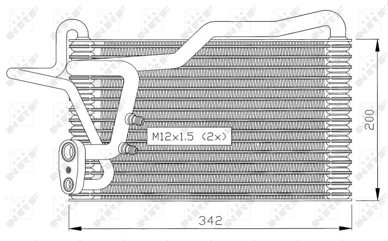 NRF 36036 Evaporator, air conditioning