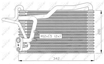 Evaporator, air conditioning NRF 36036
