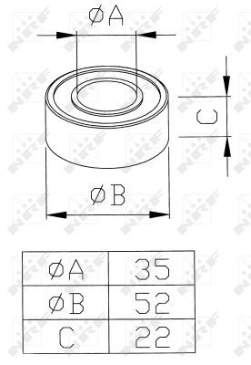 NRF 38343 Bearing, compressor shaft