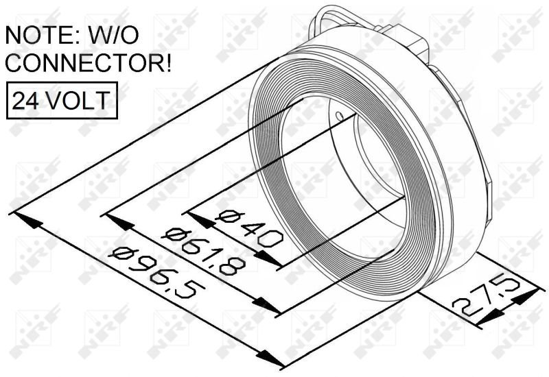 NRF 38448 Coil, magnetic clutch (compressor)