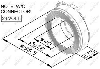 Coil, magnetic clutch (compressor) NRF 38448