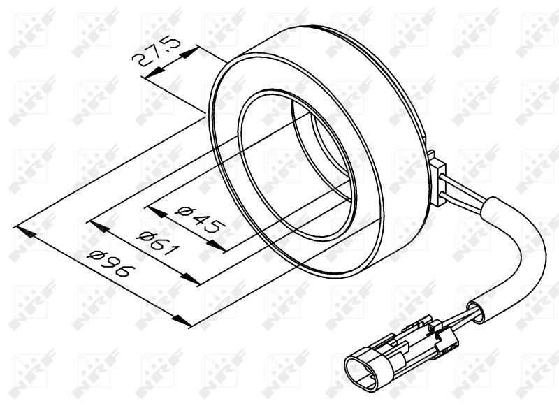 NRF 38470 Coil, magnetic clutch (compressor)