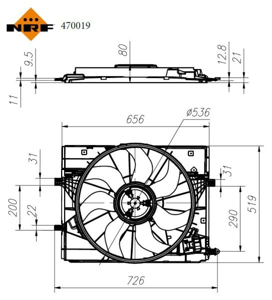 NRF 470019 Fan, engine cooling