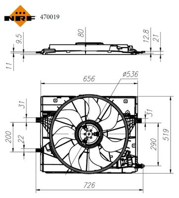 Fan, engine cooling NRF 470019