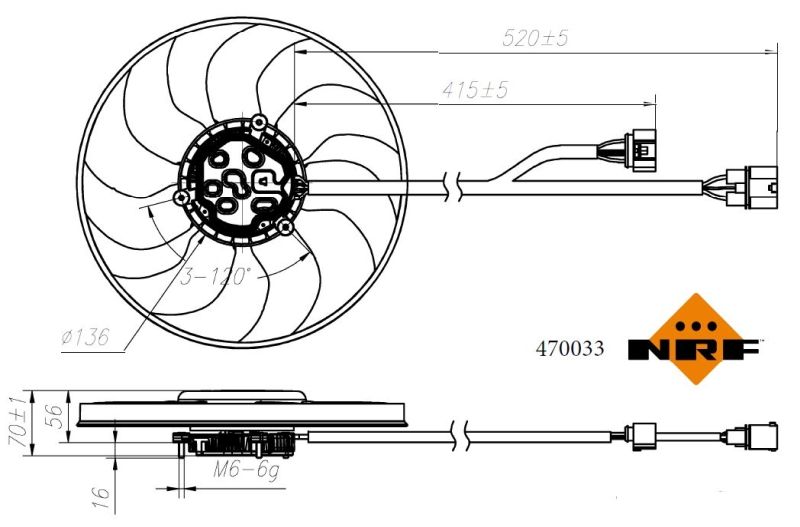 NRF 470033 Fan, engine cooling