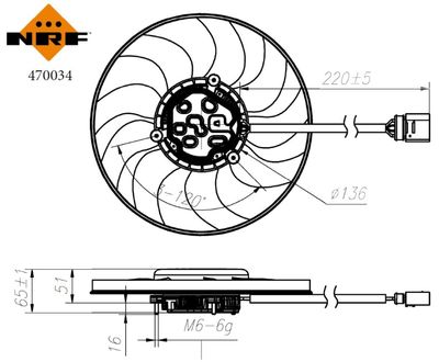Fan, engine cooling NRF 470034