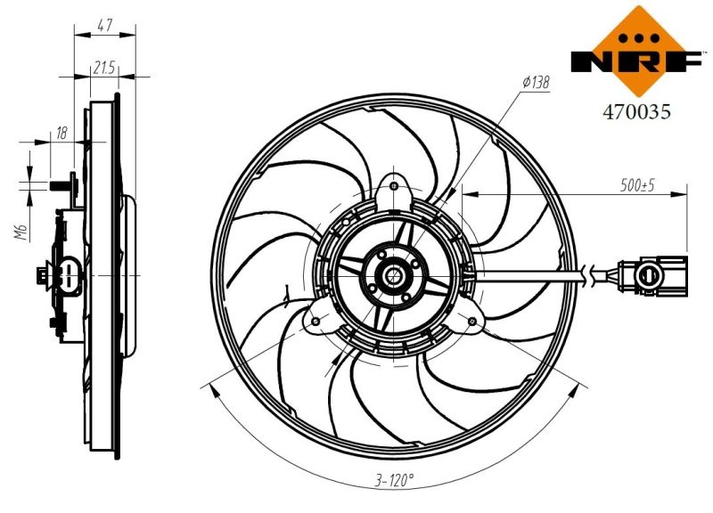 NRF 470035 Fan, engine cooling