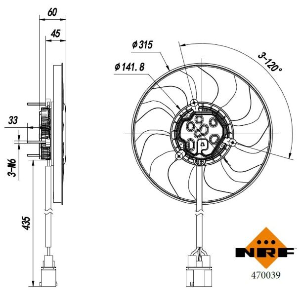 NRF 470039 Fan, engine cooling