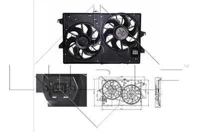 Fan, engine cooling NRF 47003