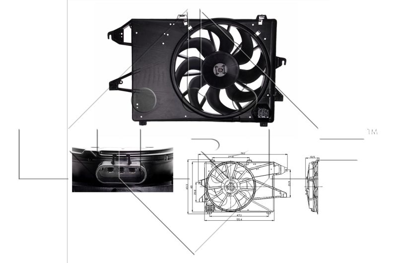 NRF 47004 Fan, engine cooling