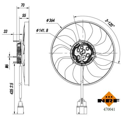 Fan, engine cooling NRF 470041