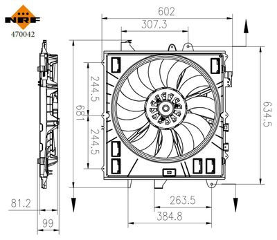 Fan, engine cooling NRF 470042