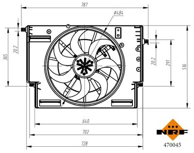 Fan, engine cooling NRF 470045