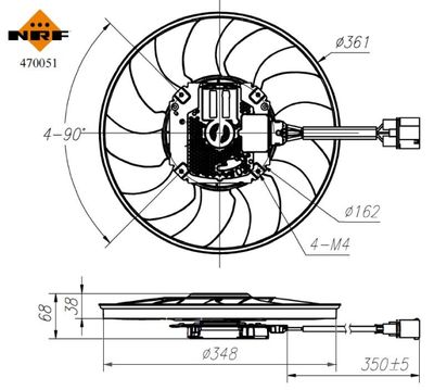 Fan, engine cooling NRF 470051