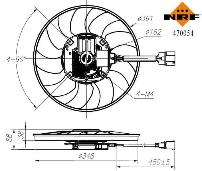 NRF 470054 Fan, engine cooling