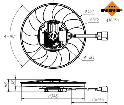 Fan, engine cooling NRF 470054