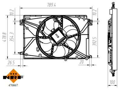 Fan, engine cooling NRF 470067