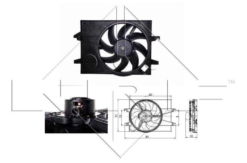 NRF 47007 Fan, engine cooling
